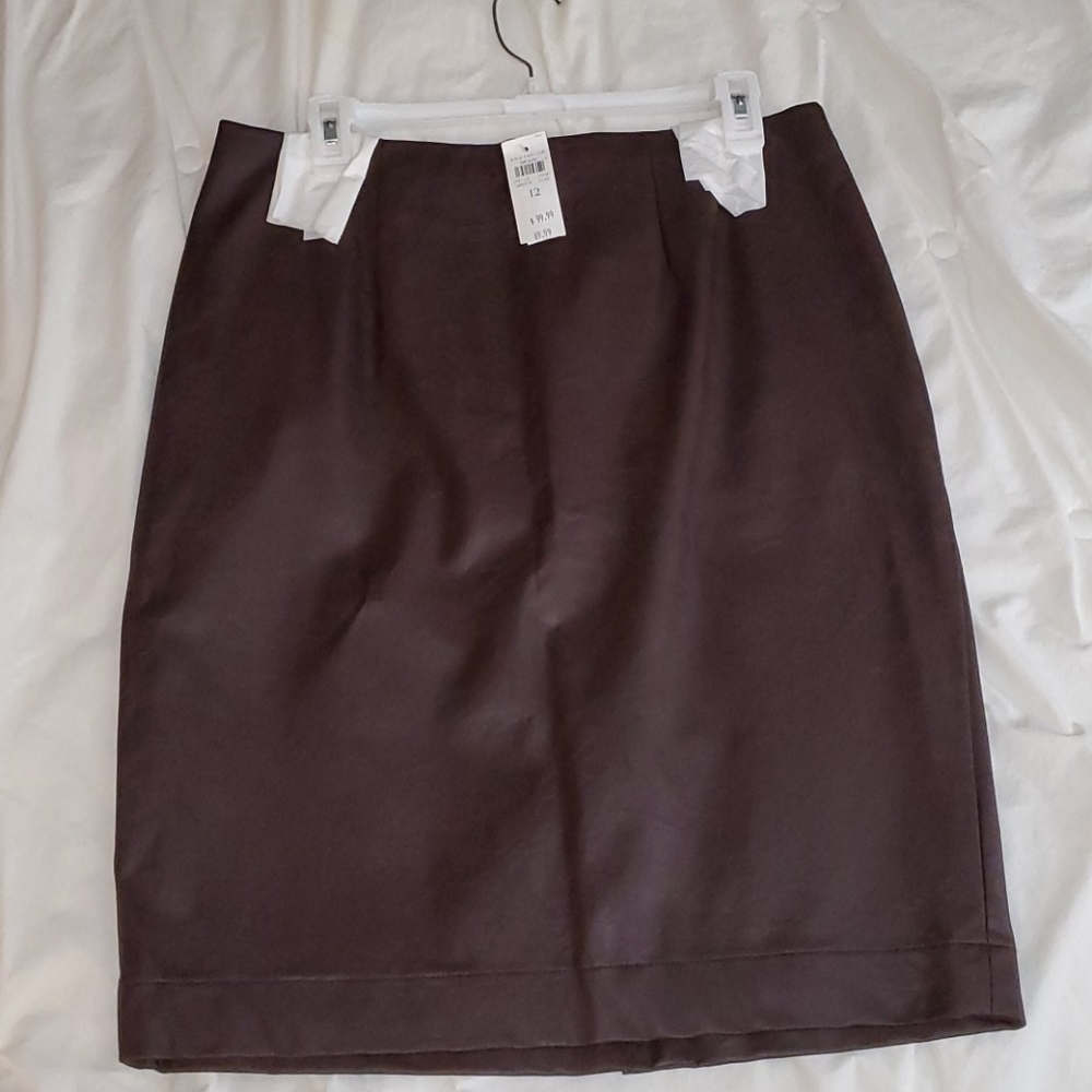 Ann Taylor Faux leather pencil skirt